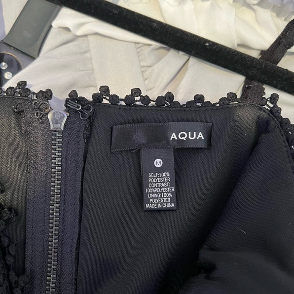 BLOOMINGDALES • AQUA • FORMAL BLACK • LACE DRESS - Picture 9 of 11